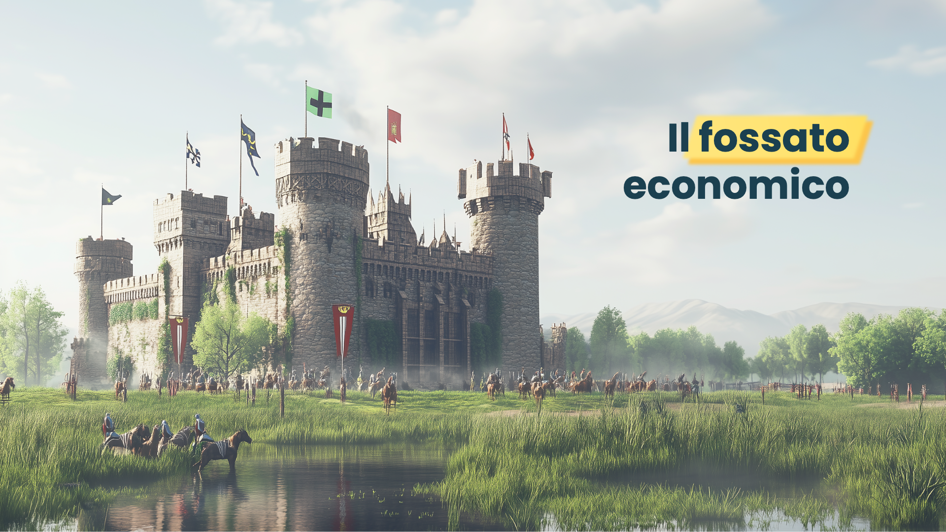 Castello medievale con scritta "Il Fossato Economico"