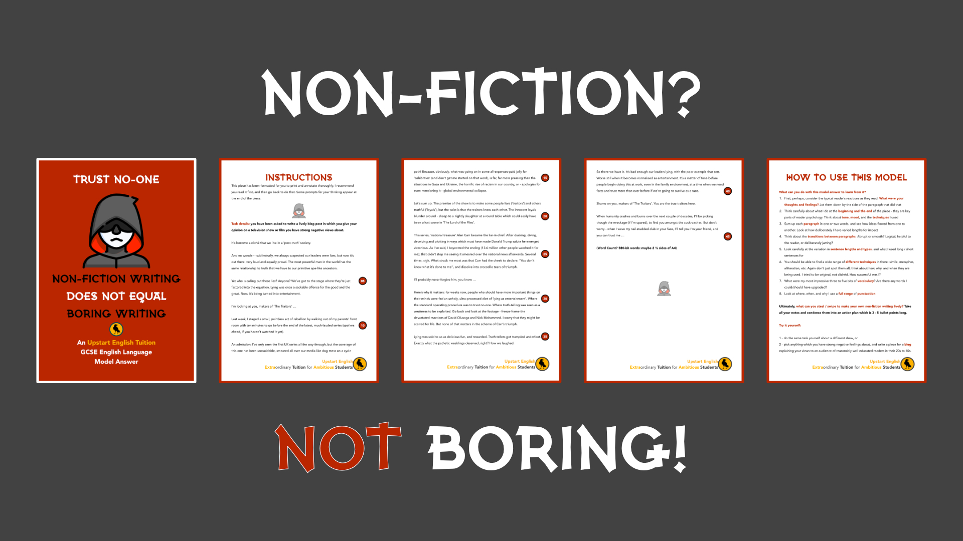 GCSE Non-Fiction Writing Model: The Traitors thumbnail