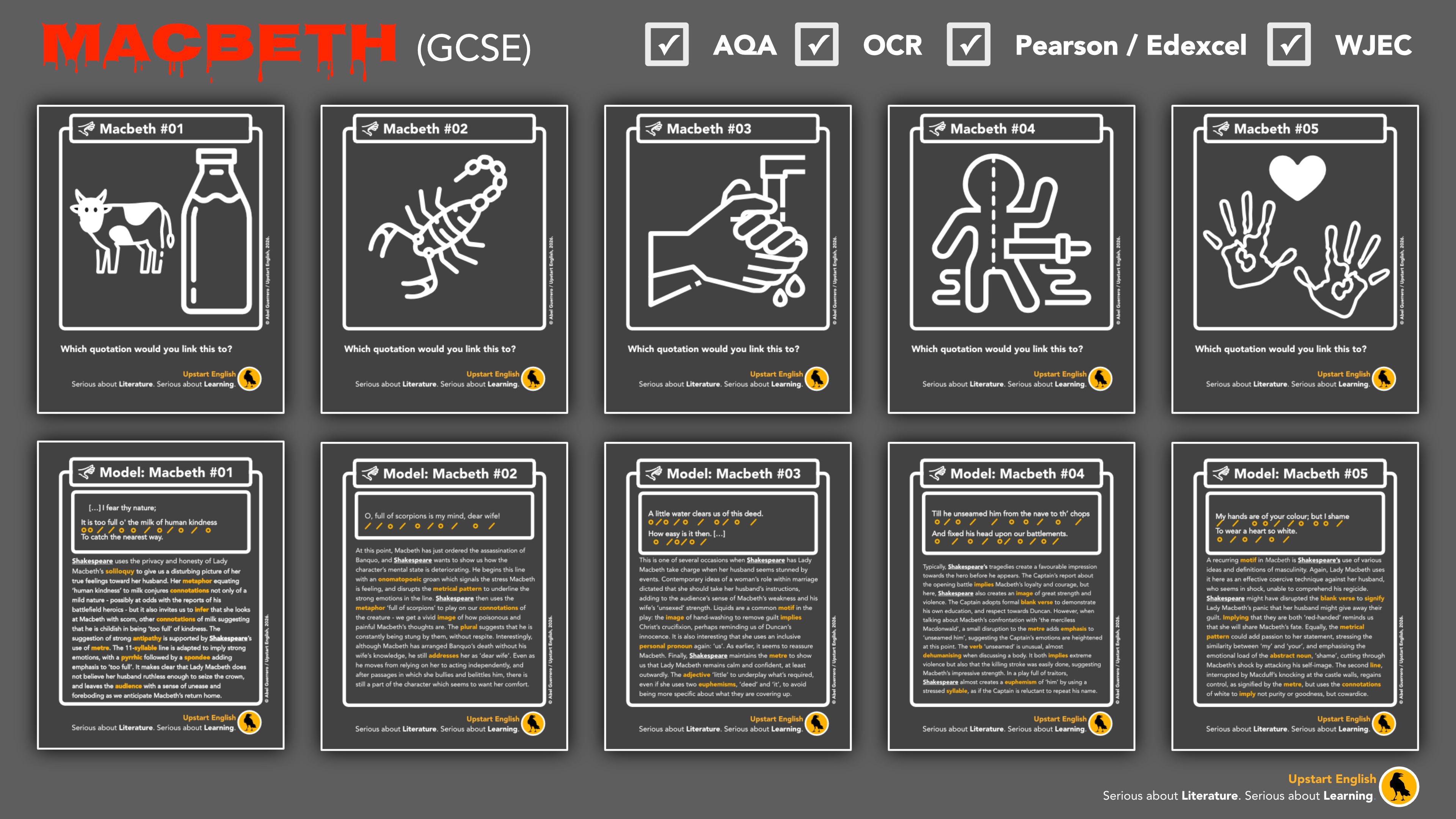GCSE Macbeth: Key Quotation taster pack thumbnail
